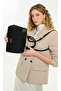 Black Zipper Closure Adjustable Detachable Strap Inner Pocket Women's Shoulder Bag 05Pc25K10121 - 2