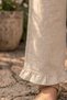 Girl's Buttoned Linen Summer Two-Piece Set Raw Color - 4