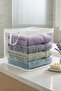 3Pcs Mini Transparent Pouch Towel Clothes Underwear Organizer Storage Bag 25X25Cm - 7