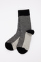 Men's Grey-Black Patterned Bamboo Single Socks - 2