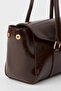 Women's Gardenya Bitter Brown Vintage Design Lock Closure Handbag and Shoulder Bag - 4