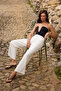 Beyaz Gabardin Cep Detaylı Pantolon TWOSS26PL00083