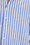 Men's Regular Fit Comfortable Cut 100% Cotton Striped Linen Effect Cobalt Blue Shirt - 5