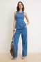 Mavi DÖKÜMLÜ Yüksek Bel %100 Pamuk Wide Leg Jeans TWOSS26JE00062