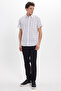 Men's regular fit classic cut 100% Cotton short sleeve Checked Linen Pocketed effect shirt - 2