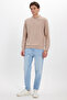 Men's Standard Fit Regular Cut Long Sleeve Extra Soft Modal Fabric Crew Neck Dark Mink Sweatshirt - 2