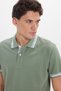 Men's slim fit polo shirt - 100% [material type] - plain, with [collar type] and [green color]. - 7