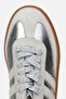 Women's grey silver metallic lace-up sneakers - 5