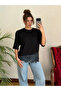Black Asymmetrical T-Shirt, Pack of Lace - 4122