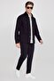 Men's Black Slim Fit Slim Fit Tie Waist Side Pocket Casual Jogger Pants - 3