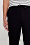 Men's Black Slim Fit Slim Fit Tie Waist Side Pocket Casual Jogger Pants - 5