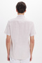 Men's Regular Fit Classic Cut Oversized 100% Cotton Linen Texture Single Pocketed Striped Short Sleeve Beige Shirt - 6