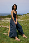 More Sustaniable Antrasit Relaxed V Yaka Kolsuz Büzgülü Uzun Modal Premium Örme Tulum TWOSS26TU00004