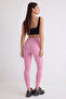 Pembe Soft Fırçalı Kumaş Reflektör Baskı Detaylı Tam Boy Örme Spor Tayt THMAW25TY00020 - 7