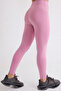 Pembe Soft Fırçalı Kumaş Reflektör Baskı Detaylı Tam Boy Örme Spor Tayt THMAW25TY00020 - 4
