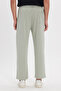 Men's Regular Fit Elastic Waist Lace-Up Jogger Gray Trousers Relaxed Fit Side Pockets - 6
