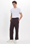 Men's brown baggy fit relaxed cut modal fabric soft texture drawstring waist side pockets sweatpants - 7