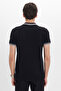 Men's slim fit 100% plain polo shirt with collar and black trim - 7