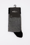Men's Grey-Black Patterned Bamboo Single Socks