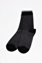 Men's Grey-Black Patterned Single Socks - 2