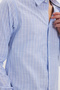 Men's Slim Fit Slim Fit Long Sleeve 100% Cotton Linen Texture Striped Shirt - 6