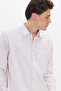 Men's Regular Fit Classic Cut Oversized 100% Cotton Linen Texture Beige Shirt - 3