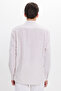 Men's Regular Fit Classic Cut Oversized 100% Cotton Linen Texture Beige Shirt - 6