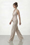V-Neck Waist Detailed Blouse and Trousers Set - 4