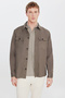 Men's Khaki Slim Fit Slim Fit Polo Neck Jacquard Stretch T-Shirt - 4