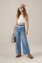 Mavi Ayarlanabilir Lastikli Kız Çocuk Denim Pantolon TKDSS26JE00002
