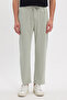 Men's Regular Fit Elastic Waist Lace-Up Jogger Gray Trousers Relaxed Fit Side Pockets