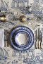 8 Parça 2 Kişilik Vintage Desenli Porselen Yemek Takımı
