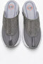 Glea Gray Stone Mesh Closed Toe Women's Slippers - 2