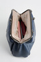 Women's Navy Blue Butterfly 4-Compartment Lined Handbag and Shoulder Bag with Zipper Closure - 5