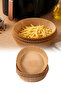 Brown Round Airfryer Baking Paper Greaseproof Paper for Air Fryer 16 cm