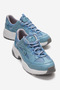 Letty Blue Print Mesh Women's Sneakers