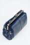 Women's Navy Blue Butterfly 4-Compartment Lined Handbag and Shoulder Bag with Zipper Closure - 6
