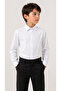 Boy's Stylish Classic White Long Sleeve Shirt – Modern Fit