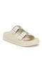 Ds Monapi.Kapry Beige Orthopedic Eva Women's Stone Buckled Slipper Sandals - 4