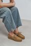 Astrid Rome Beige Suede Genuine Leather Women's Loafer Shoes - 3