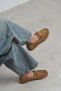 Astrid Rome Beige Suede Genuine Leather Women's Loafer Shoes - 7
