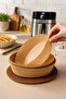 Brown Round Airfryer Baking Paper Greaseproof Paper for Air Fryer 16 cm - 8