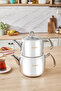 Hane Maxi Size Stainless Steel Induction Compatible Teapot Set XL - 3