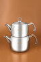 Hane Maxi Size Stainless Steel Induction Compatible Teapot Set XL - 4
