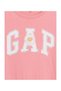 Girl's Pink T-Shirt with Logo Detail - 4