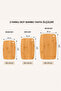 Bamboo Cutting Board Set of 3 Natural Wooden Meat Vegetable Fruit Chopping Board Kitchen Set - 2