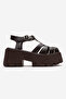 Verua Brown Women's Thick Soled Sandals - 4