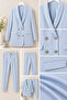Double Button Comfortable Fit Jacket Suit - 6