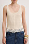 Ekru Dantelli Yazlık İplik Triko Bluz TWOSS26BZ00892 - 6
