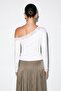 White One-Shoulder Lace Blouse Tdrss26Bz00008 - 4